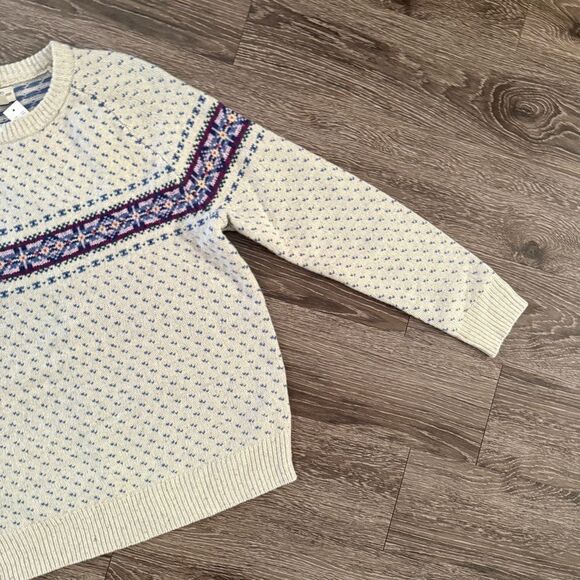J. Crew Lambswool Fair Isle sweater with bird's eye New - Picture 6 of 9